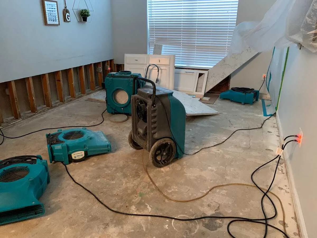 Dehumidifier in flood-cut room for Water Extraction & Removal in Weirton